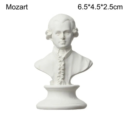 Mini Greek Bust Statue, Plaster Style Resin Figurine