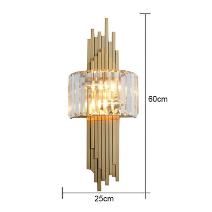 Nordic Crystal Wall Sconce, Up and Down Light for Hallway, E14