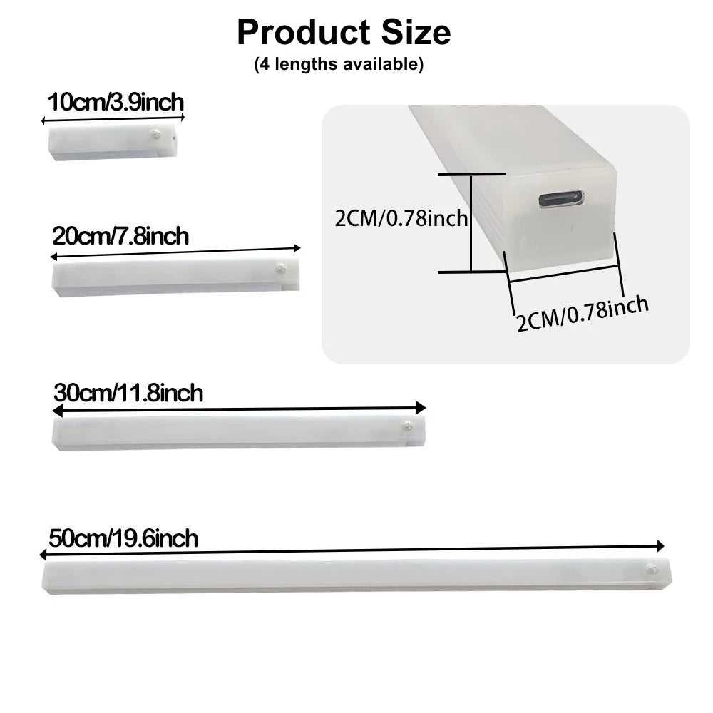 Motion Sensor LED Light Bar, Wireless Rechargeable Closet Light