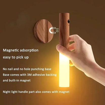 Rechargeable Wooden Magnetic Wall Sconce