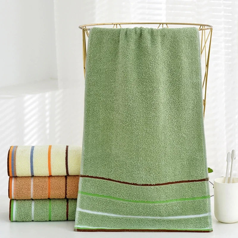 Thick Bath Towel, Soft Cotton Blend Terry, Quick Drying
