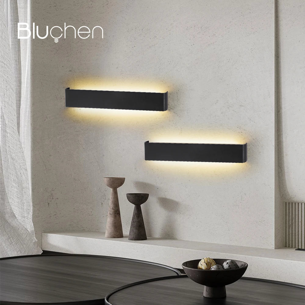 Brushed Aluminum LED Wall Sconce, Up and Down