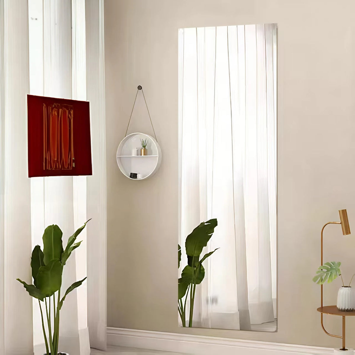 Flexible DIY Mirror Wall Sticker, 40 x 122 cm