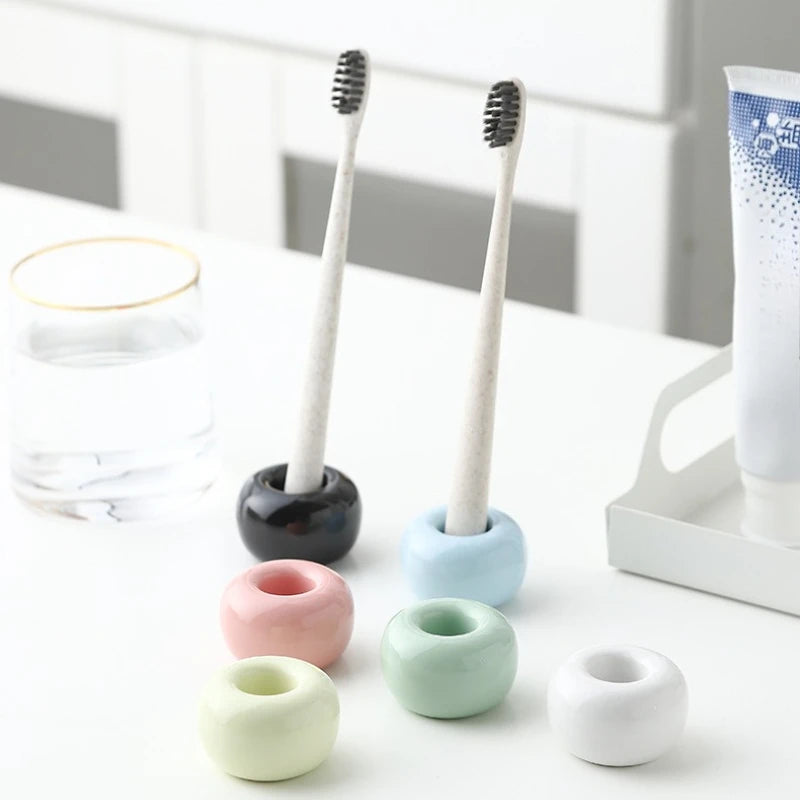 Ceramic Toothbrush Holder, Mini Handmade Glazed Vanity Cup