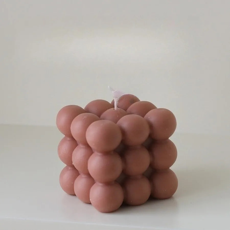 Bubble Cube Candle, Handmade Soy Wax Scented Decor Candle