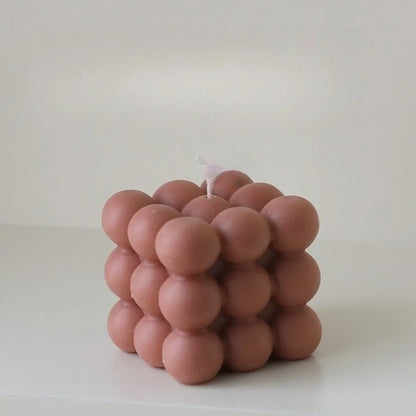 Bubble Cube Candle, Handmade Soy Wax Scented Decor Candle