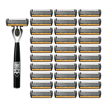 Manual 6-Blade Razor Set with Aloe Strip
