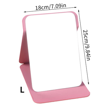 Foldable PU Leather Desktop Makeup Mirror