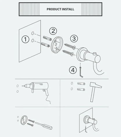 Chrome Stainless Steel Bath Hardware Set