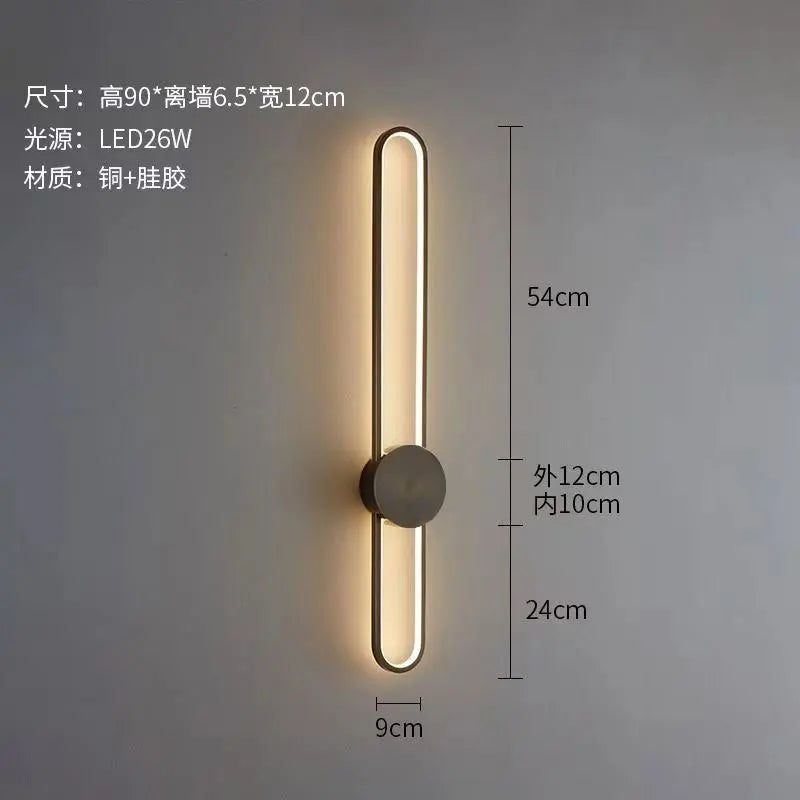 Nordic LED Strip Wall Lamp, Minimalist Up and Down Wall Light
