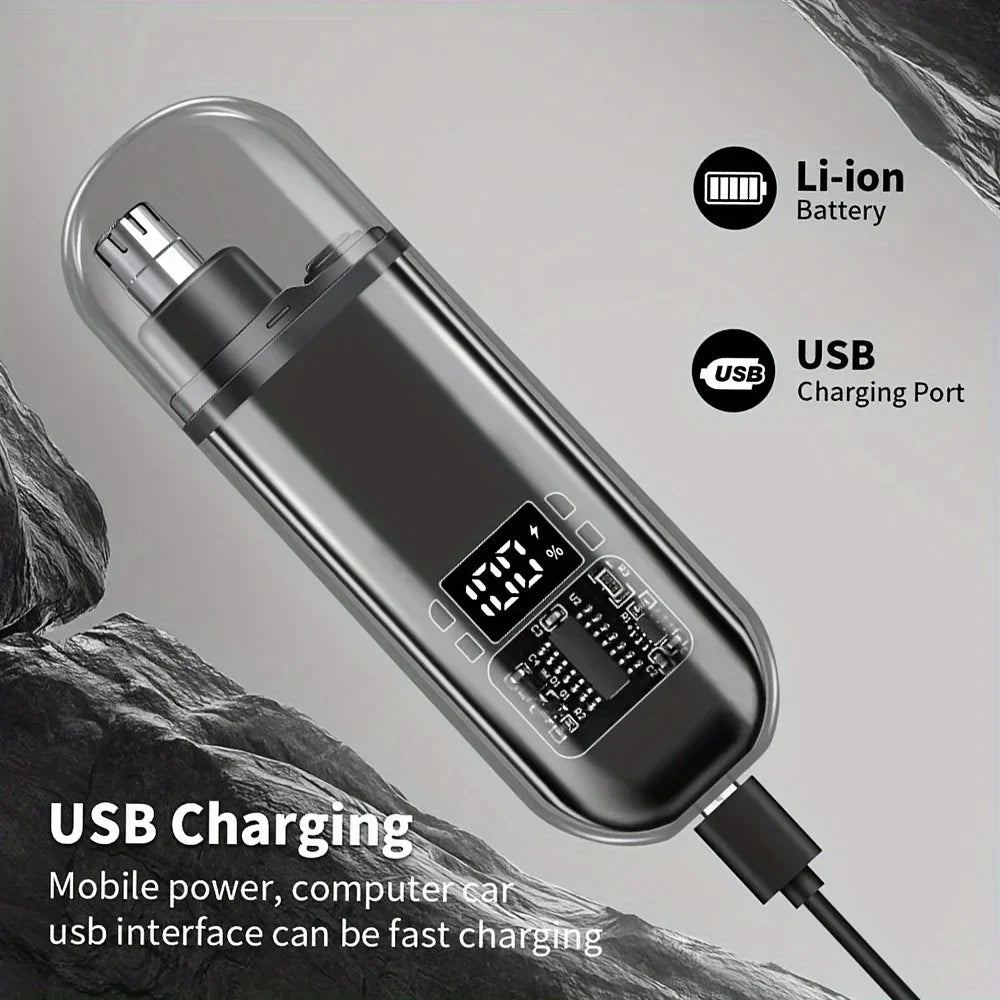 Nose and Ear Hair Trimmer, USB-C Rechargeable Grooming Tool