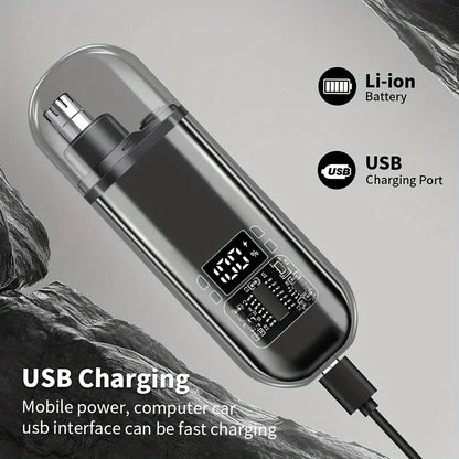 Nose and Ear Hair Trimmer, USB-C Rechargeable Grooming Tool