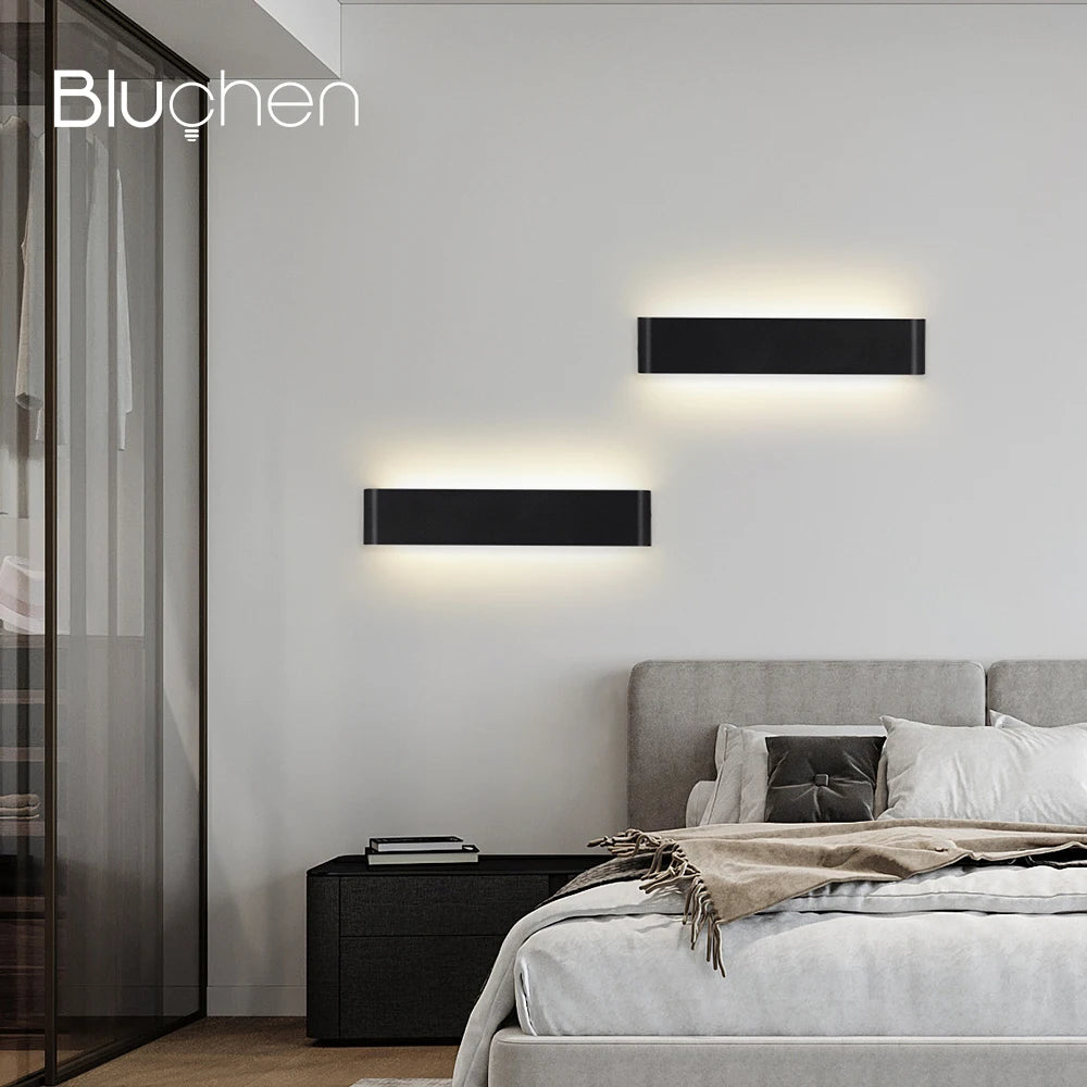 Brushed Aluminum LED Wall Sconce, Up and Down