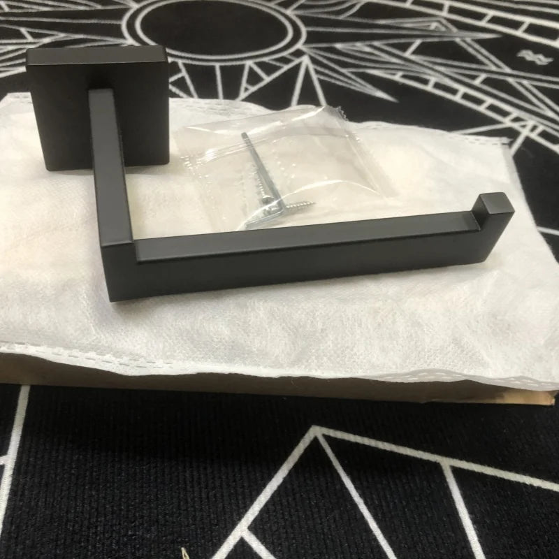 Matte Black Stainless Steel Toilet Paper Holder