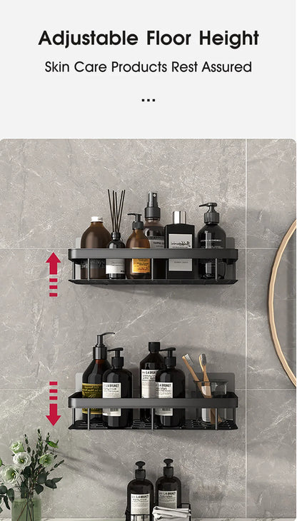 Corner Shower Shelf, No Drill Aluminum Bathroom Caddy