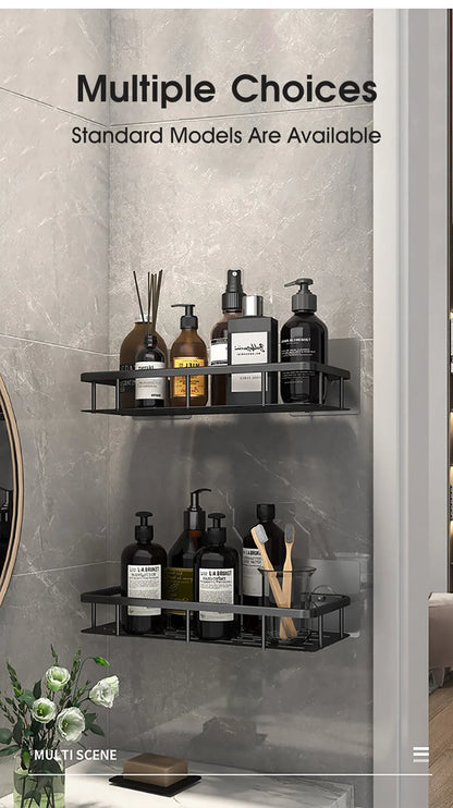 Corner Shower Shelf, No Drill Aluminum Bathroom Caddy