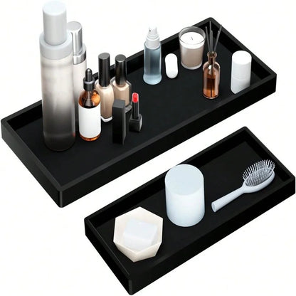 Silicone Vanity Tray, Soft Bathroom and Dresser Organizer Tray