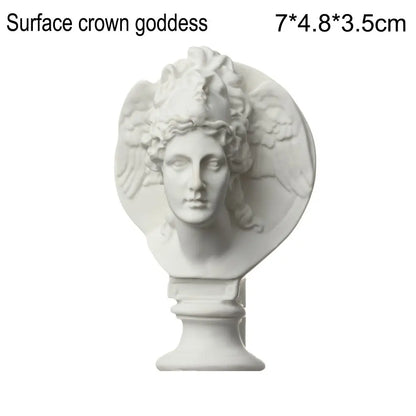 Mini Greek Bust Statue, Plaster Style Resin Figurine