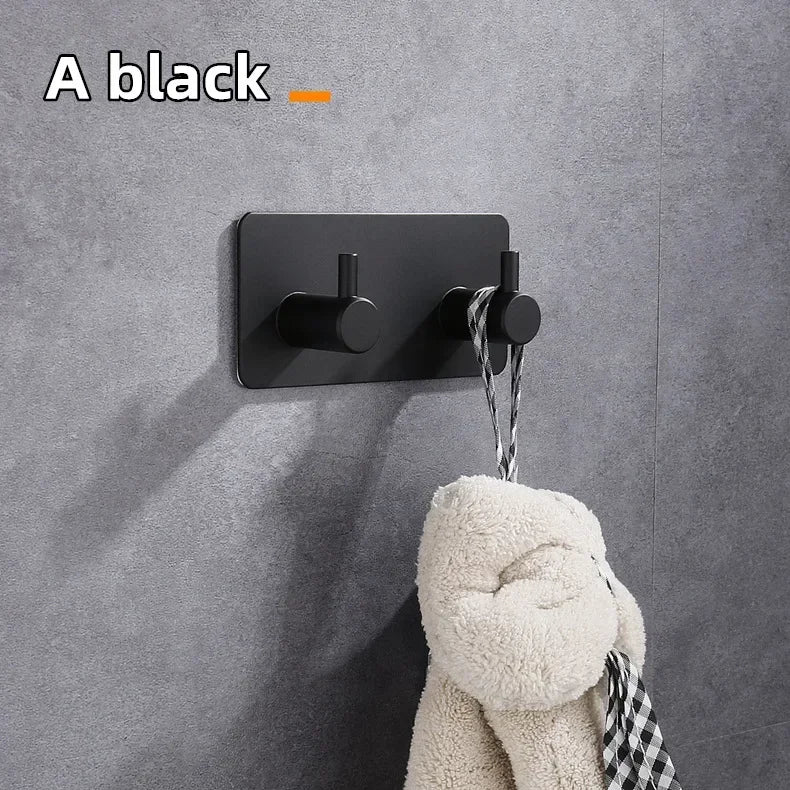 Adhesive Wall Hook, 304 Stainless Steel No Drill Towel Hook