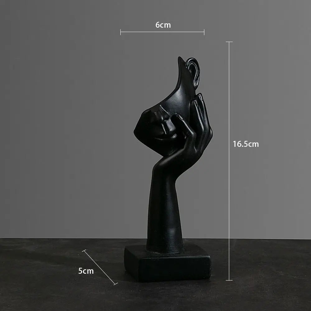 Abstract Thinker Resin Statue, Modern Figure Sculpture Shelf Decor