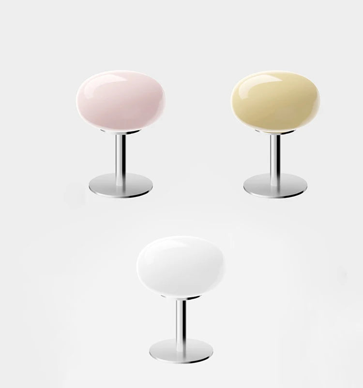 Macaron Glass Table Lamp, Pastel USB Bedside Lamp for Bedroom