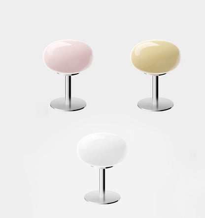 Macaron Glass Table Lamp, Pastel USB Bedside Lamp for Bedroom