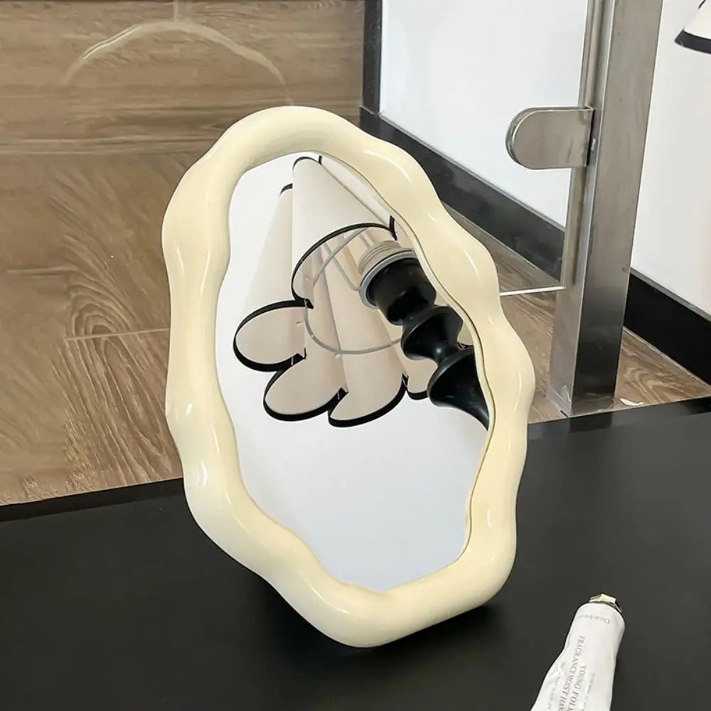 Cloud Wave Folding Desktop Vanity Mirror