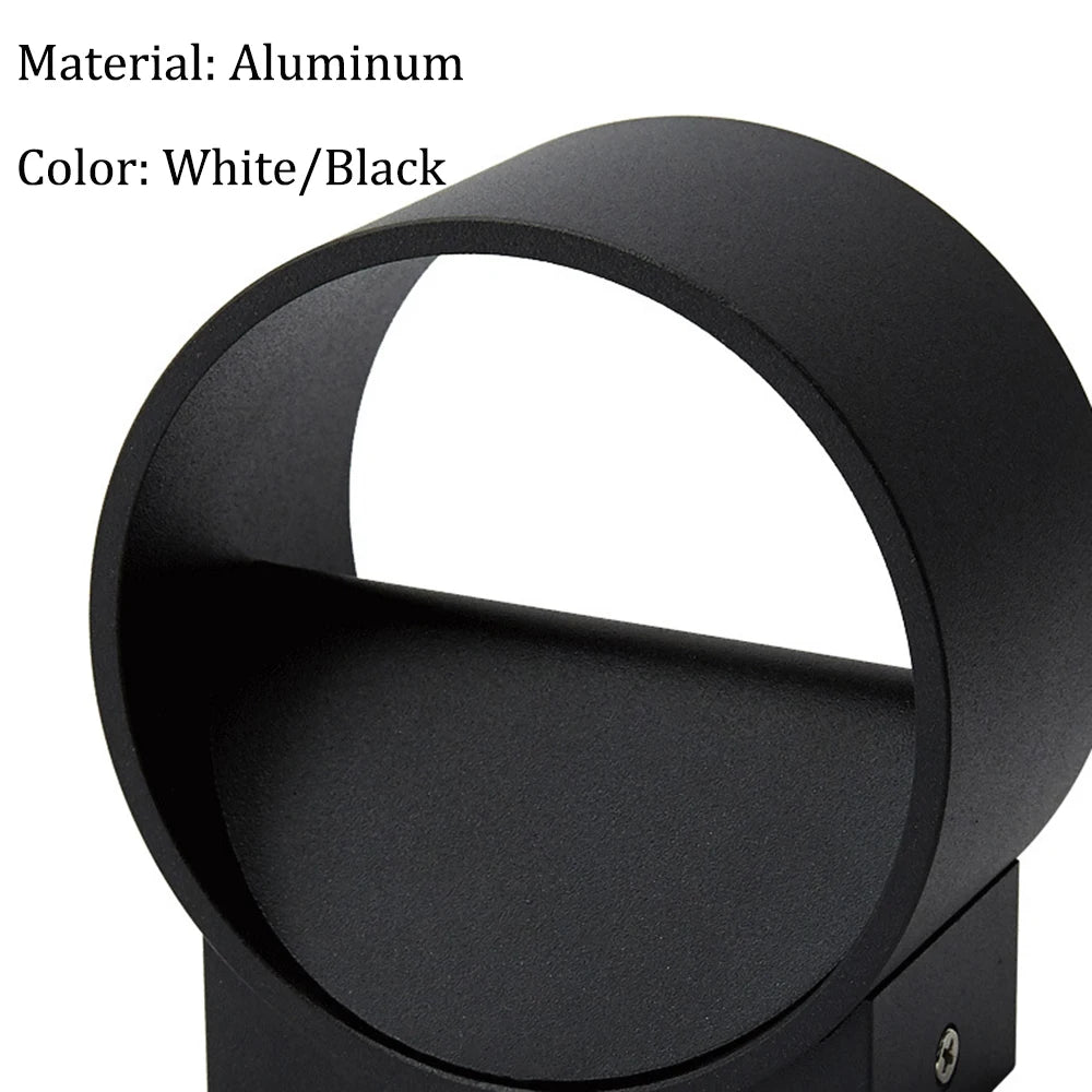 Aluminum Up and Down Wall Lamp, Modern LED Sconce, Black or White