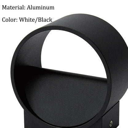 Aluminum Up and Down Wall Lamp, Modern LED Sconce, Black or White
