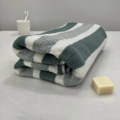Striped Bath Towel, Quick Dry Lint-Free Towel, 70 x 130 cm