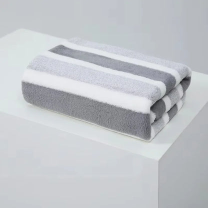 Thick Bath Towel, Soft Cotton Blend Terry, Quick Drying