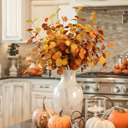 Artificial Eucalyptus Branch, Fall Faux Stem for Vase Decor