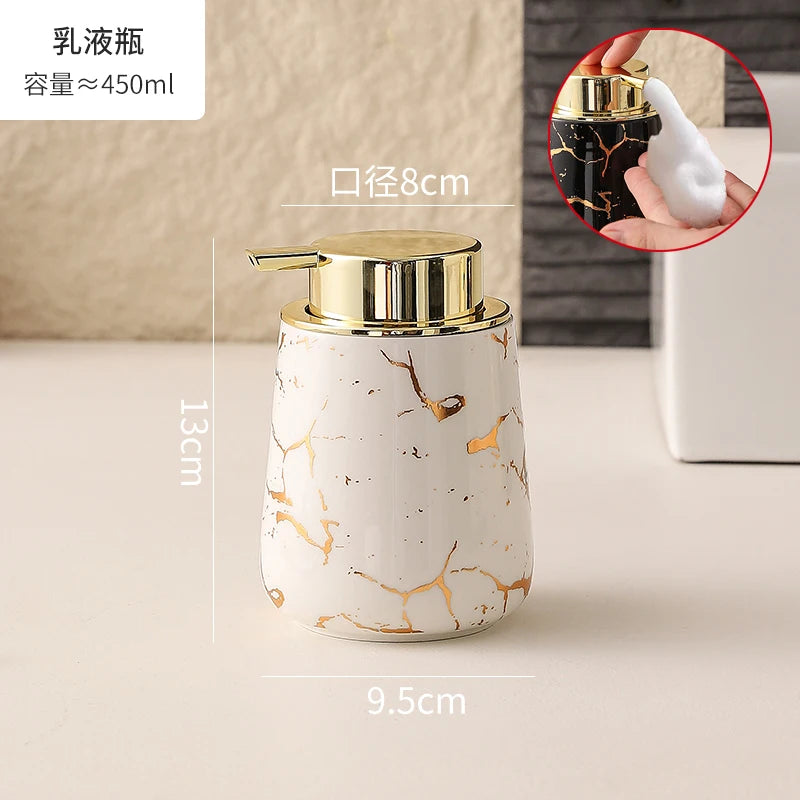 Marble Ceramic Foaming Soap Dispenser, 450ml
