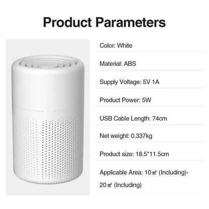 Mini Desktop Air Purifier with HEPA Filter