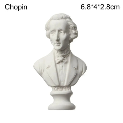 Mini Greek Bust Statue, Plaster Style Resin Figurine