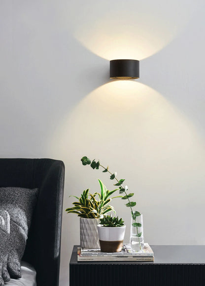 Aluminum Up and Down Wall Lamp, Modern LED Sconce, Black or White