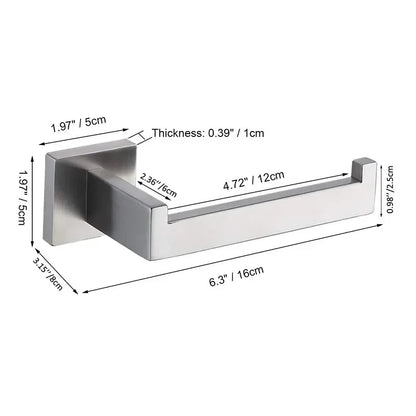 Matte Black Stainless Steel Toilet Paper Holder