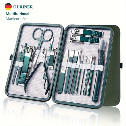 Stainless Steel Manicure Set with Travel Case
