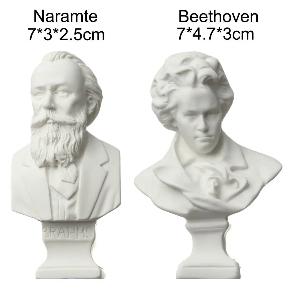 Mini Greek Bust Statue, Plaster Style Resin Figurine