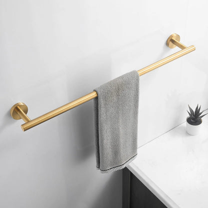 Wall Mounted Towel Bar, Stainless Steel Bathroom Rack, Gold or Black