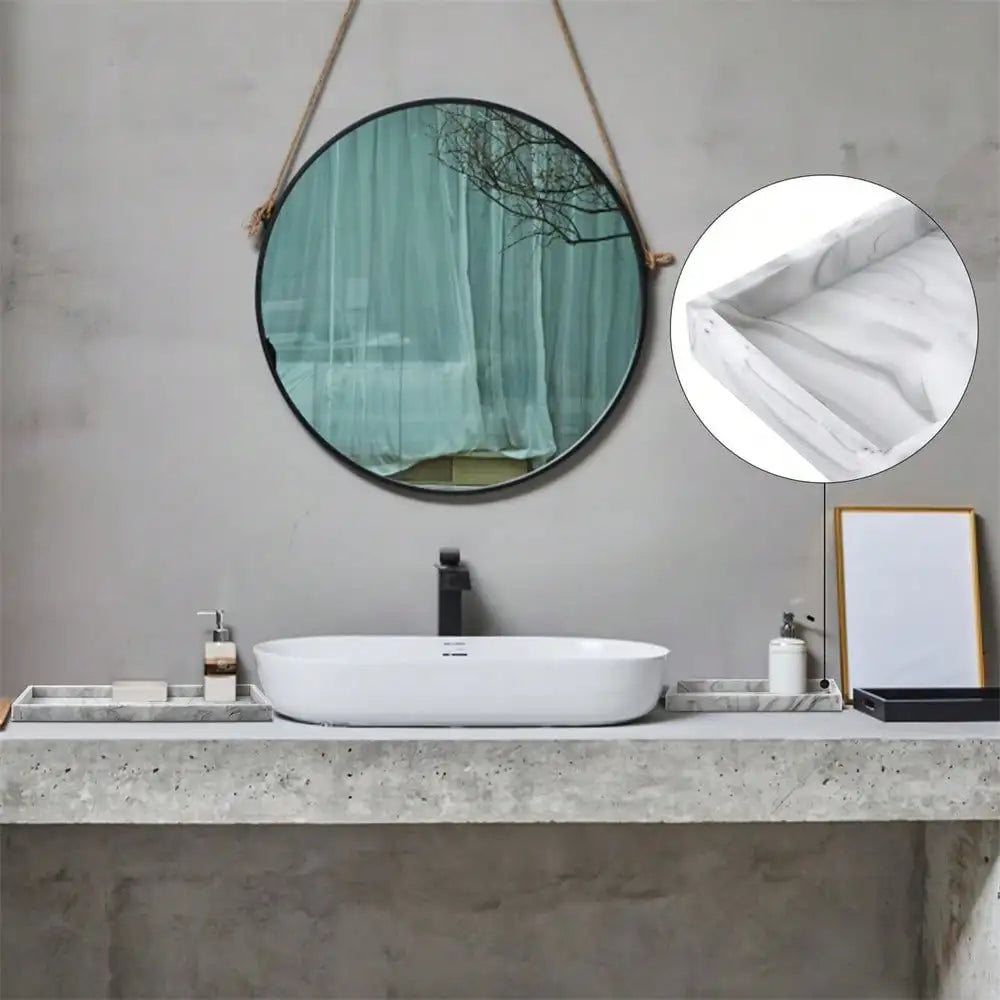 Silicone Vanity Tray, Soft Bathroom and Dresser Organizer Tray