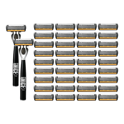 Manual 6-Blade Razor Set with Aloe Strip