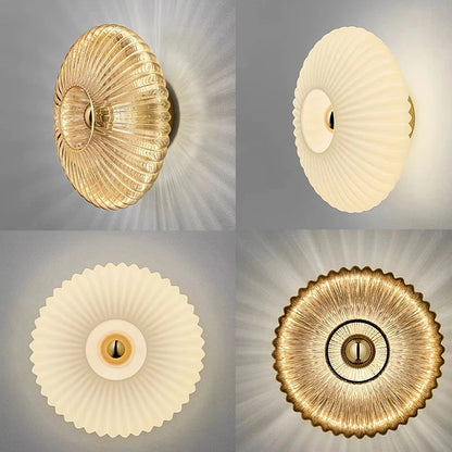 Nordic Retro Glass Wall Lamp, Up and Down Vintage Wall Sconce