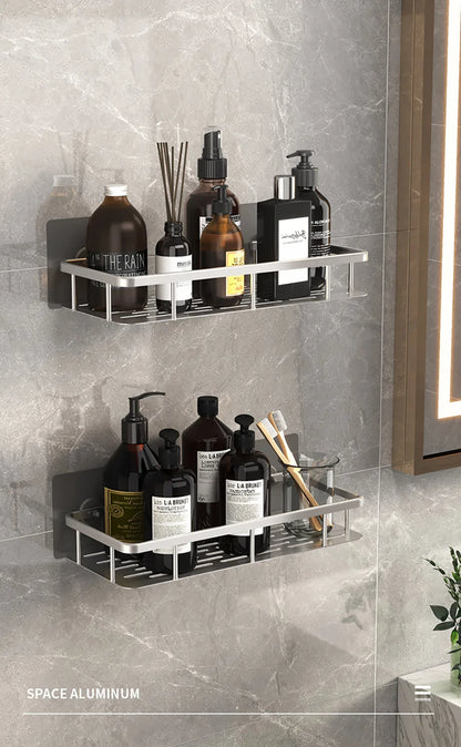 Corner Shower Shelf, No Drill Aluminum Bathroom Caddy