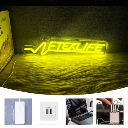 Cyberpunk LED Neon Sign, USB Acrylic Wall Light for Gaming Room