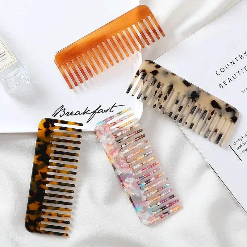 Wide Tooth Hair Comb, Acetate Anti-Static Detangling Comb