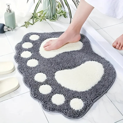 Big Feet Bath Mat, Non-Slip Microfiber Bathroom Rug, 40 x 60 cm
