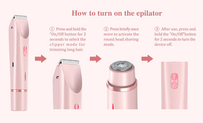 Women's 2-in-1 Rechargeable Electric Shaver