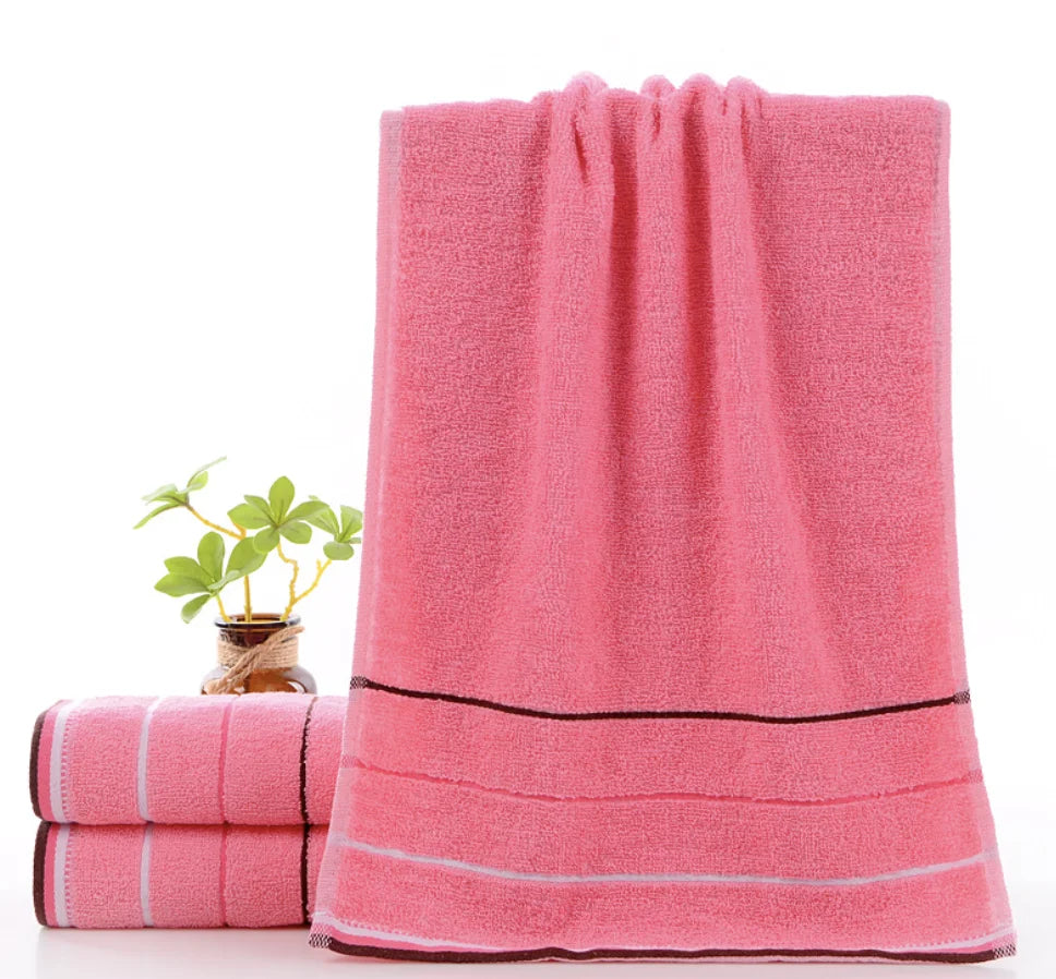 Thick Bath Towel, Soft Cotton Blend Terry, Quick Drying