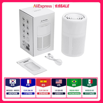 Mini Desktop Air Purifier with HEPA Filter